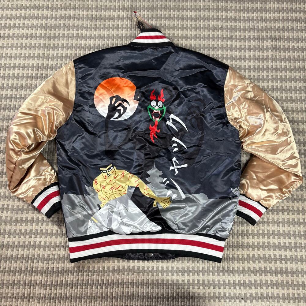 Headgear Classics Samurai Jack Satin Varsity Bomber Jacket Men Sz M New